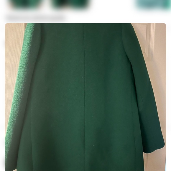 J. Crew Emerald Green Wool-Blend Zip-Front Trench Coat - Picture 3 of 4